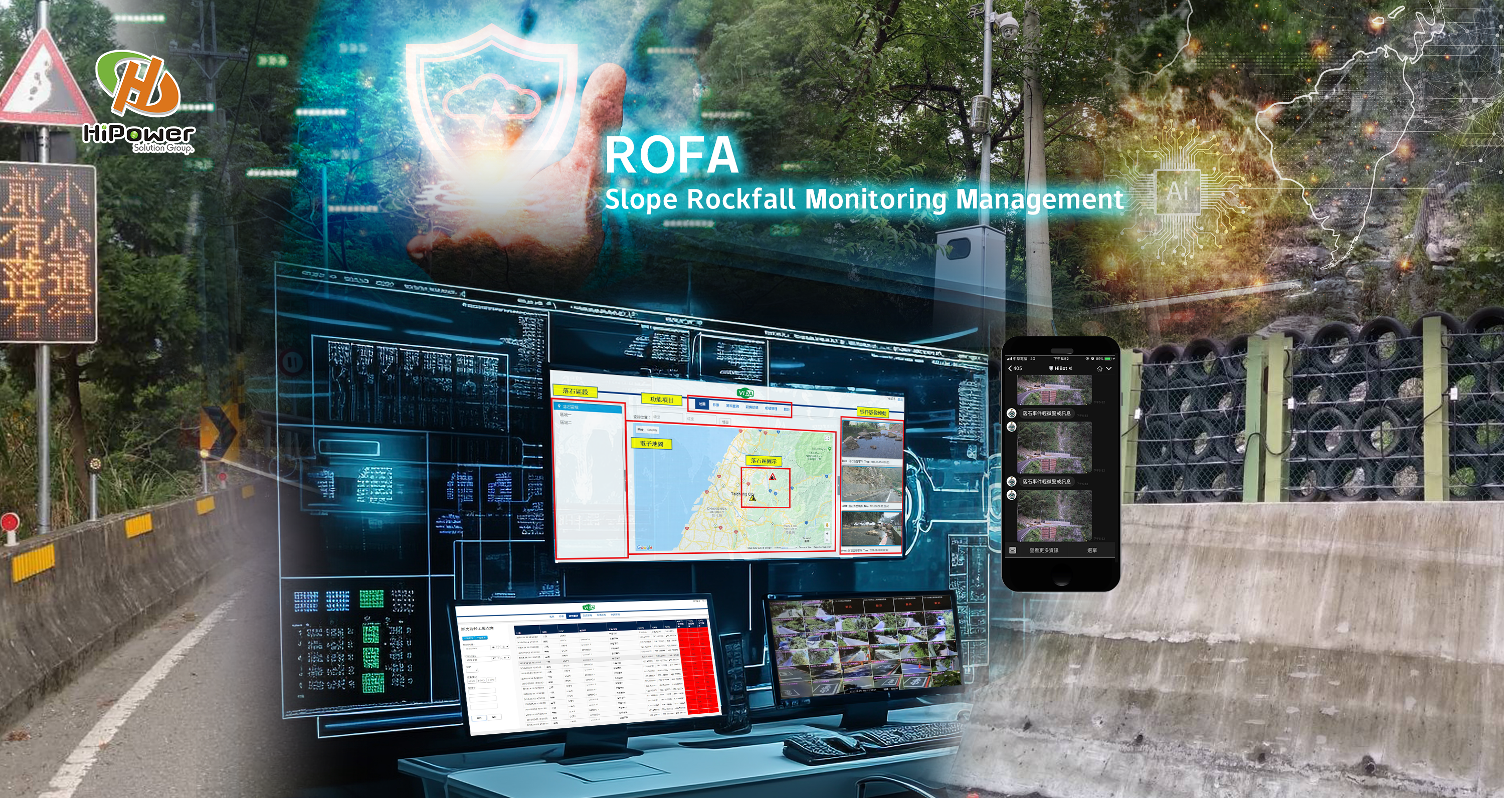 Slope Rockfall & Vehicle Stranding Surveillance Management